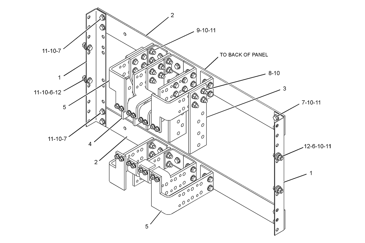 CATERPILLAR BUS BAR GP-CIRCUIT BREAKER –REAR EXTENSION