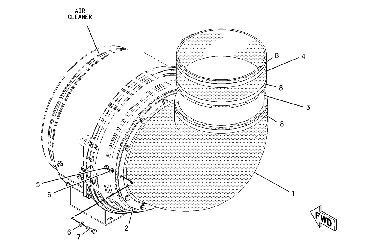 CATERPILLAR ADAPTER GP-AIR CLEANER