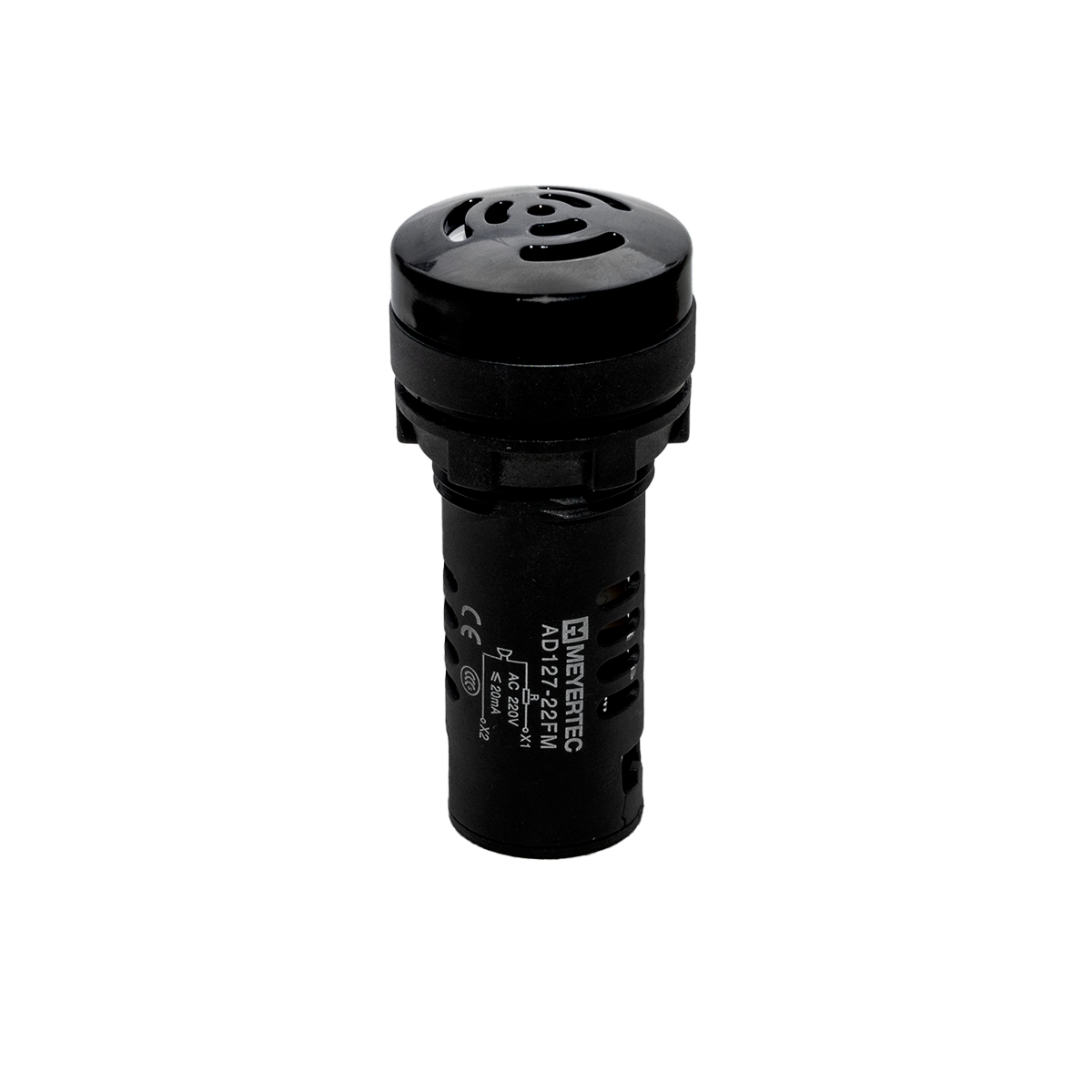 Зуммер без подсветки, 80дБ, черный, 220V AС, IP65, пластик MT22-FM220E