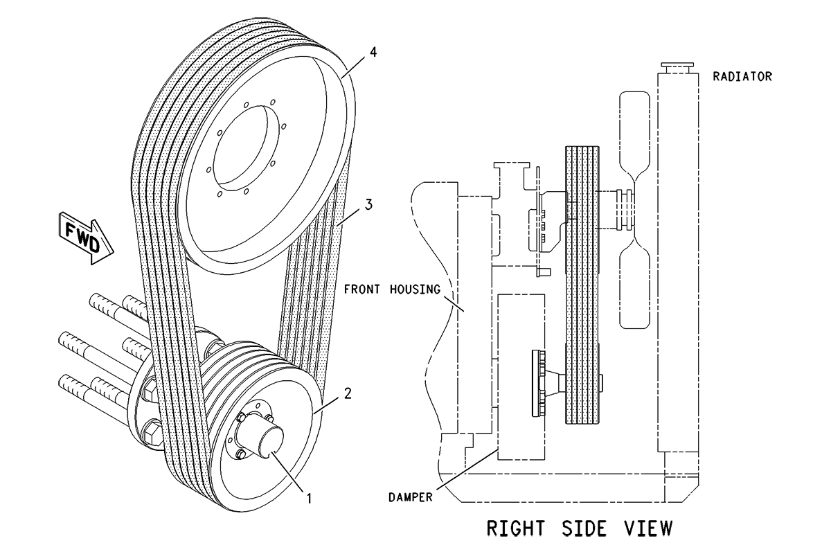 CATERPILLAR PULLEY GP-FAN DRIVE