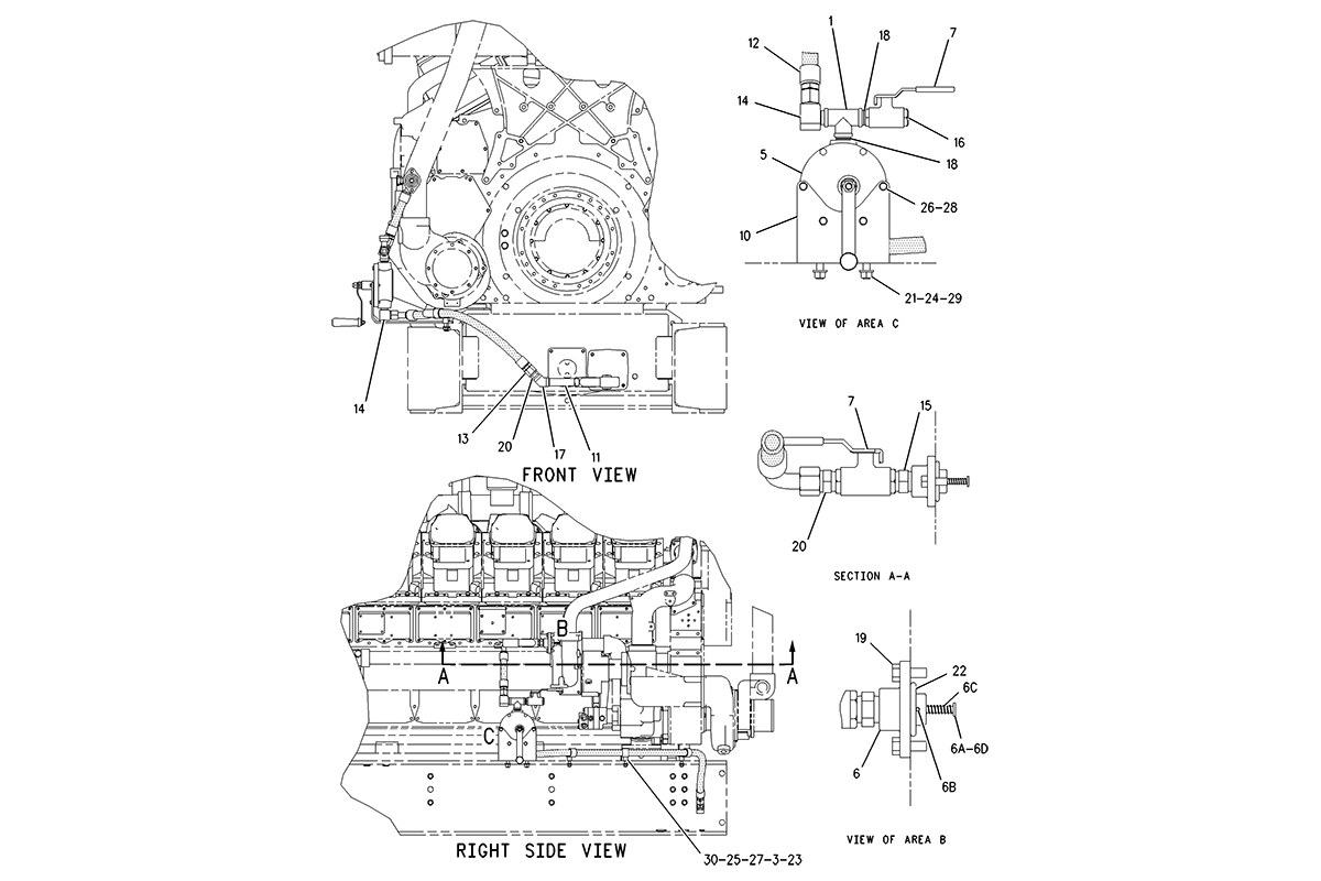 CATERPILLAR PUMP & LINES GP-PRELUBRICATION