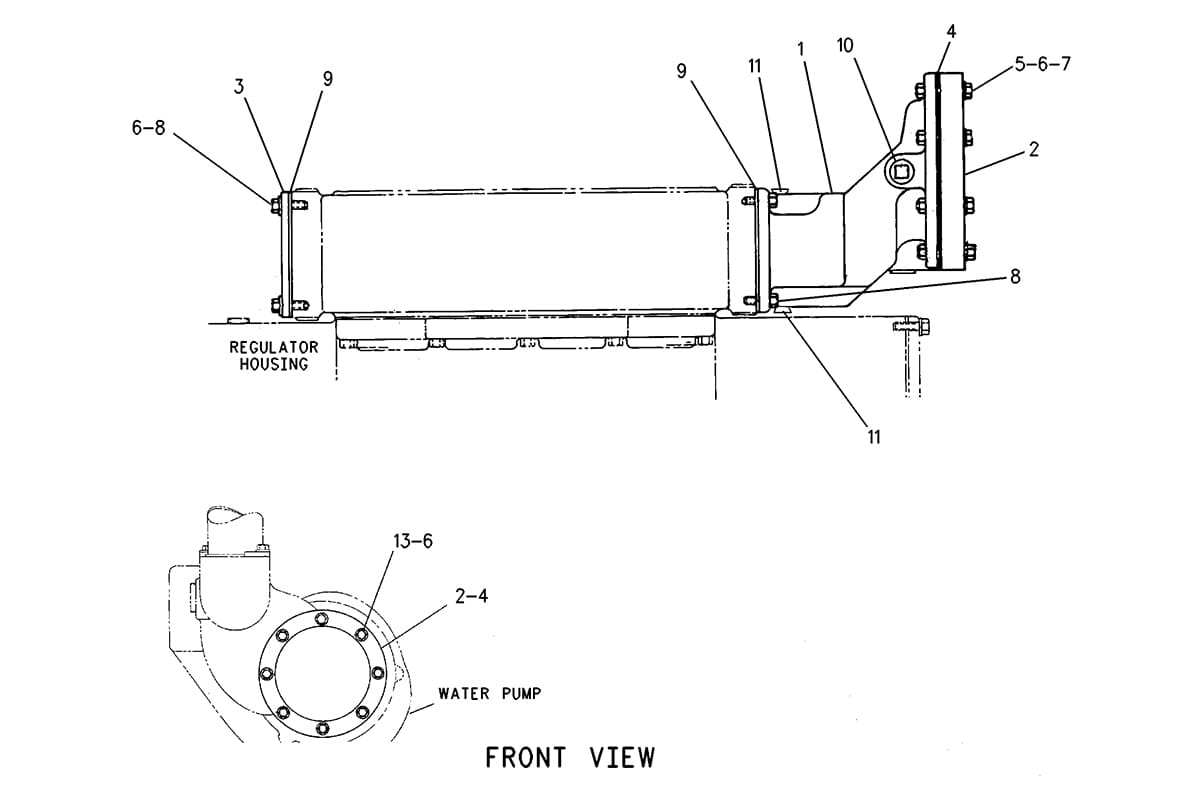 CATERPILLAR CONNECTION GP-WATER –OUTLET, LH