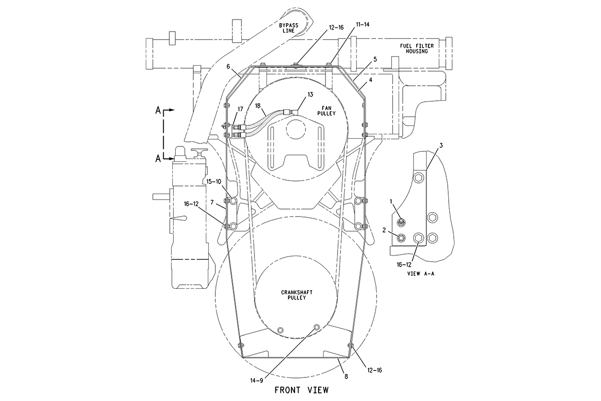 CATERPILLAR GUARD GP-BELT –FAN