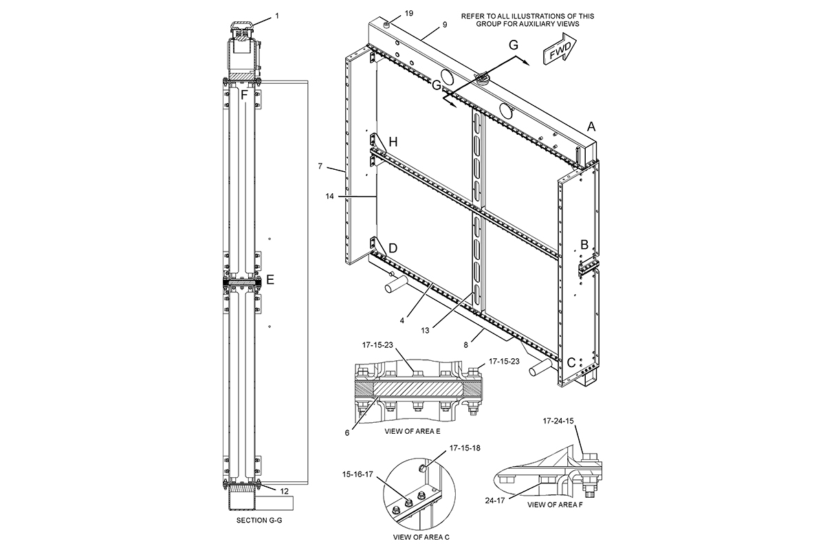 CATERPILLAR RADIATOR GP –REAR