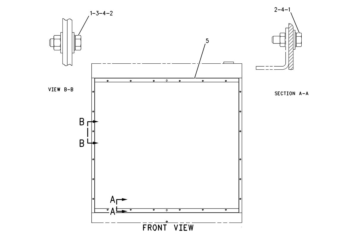 CATERPILLAR FLANGE GP-RADIATOR –DUCT