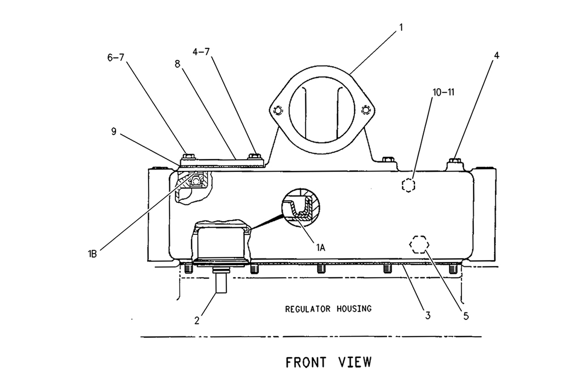 CATERPILLAR HOUSING & REGULATOR GP –OUTLET CONTROL