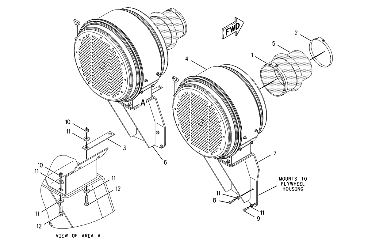 CATERPILLAR MOUNTING GP-AIR CLEANER –DUAL ELEMENT