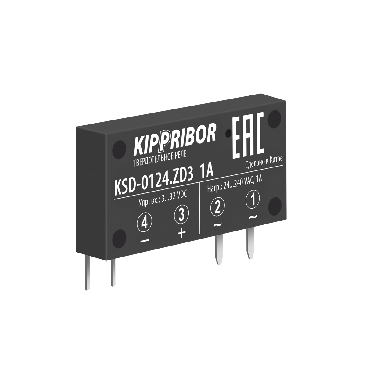 Реле твердотельное 1-ф, тип KSD, 2А KSD-0244.ZD3