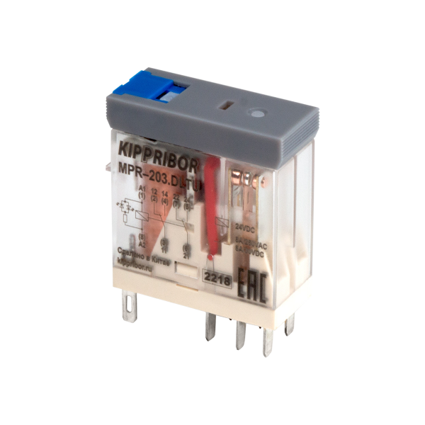 2-конт. реле, 24VDC, ток 8А MPR-203.DLTU
