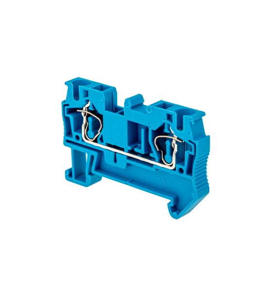 Клемма пружинная проходная, 4 мм², синяя MTS-4BL