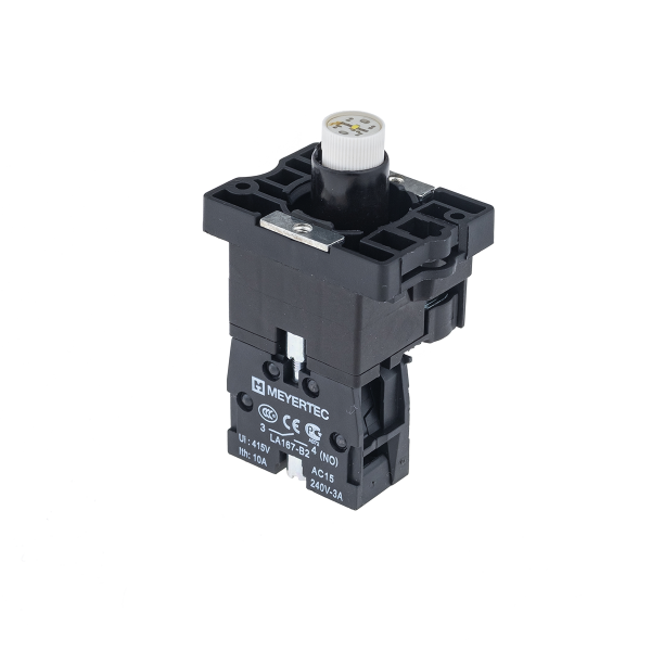 Основание с подсветкой 1NO белый 220V, пластик MTB2-EW631