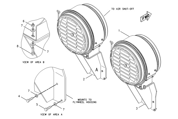 CATERPILLAR MOUNTING GP-AIR CLEANER –DUAL ELEMENT