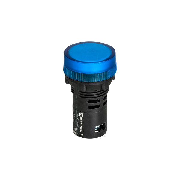 Сигнальная LED лампа, синий, 110V AC/DC IP65 MT22-SA26