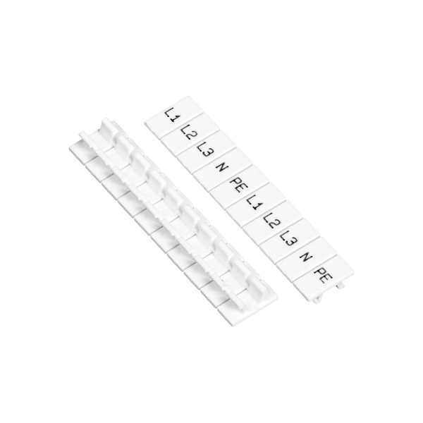 Маркировка клеммного ряда, ширина 5 мм (символы L1, L2, L3, N, PE) (уп. 100 шт.) MTU-2.5ML