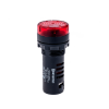 Зуммер с подсветкой, 80дБ, красный, 220V AС, IP40, пластик MT22-SM220