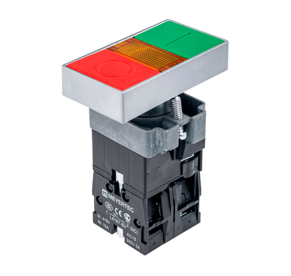 Кнопка двойная с подсветкой 24V MTB2-BW8361