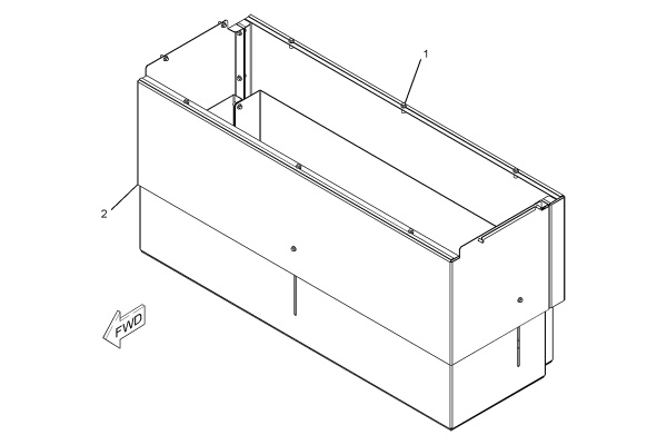 CATERPILLAR COVER GP-EXTENSION BOX –REAR SHROUD