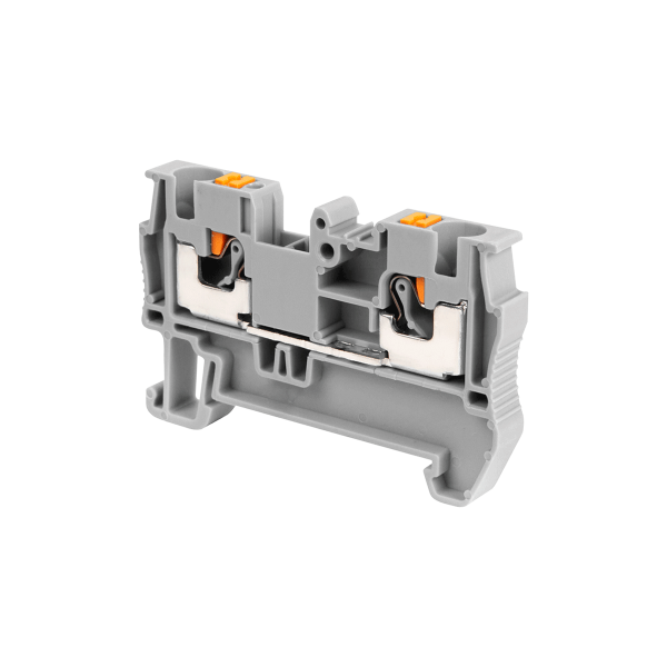 Клемма push-in проходная, 4 мм², серая MTP-4