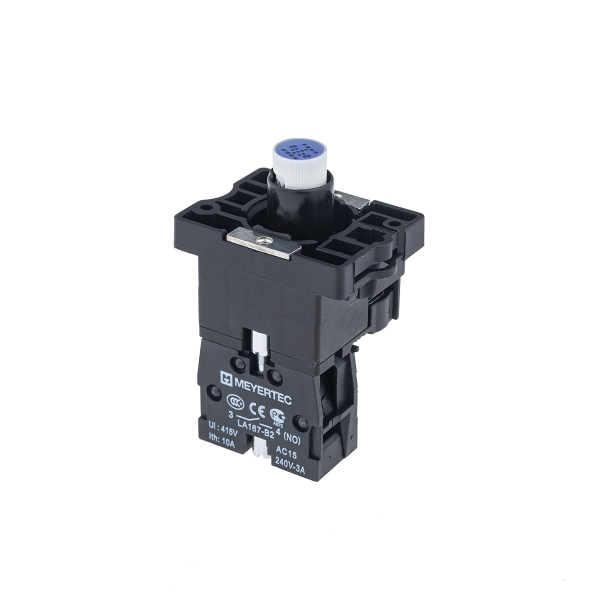 Основание с подсветкой 1NO синий 220V, пластик MTB2-EW636