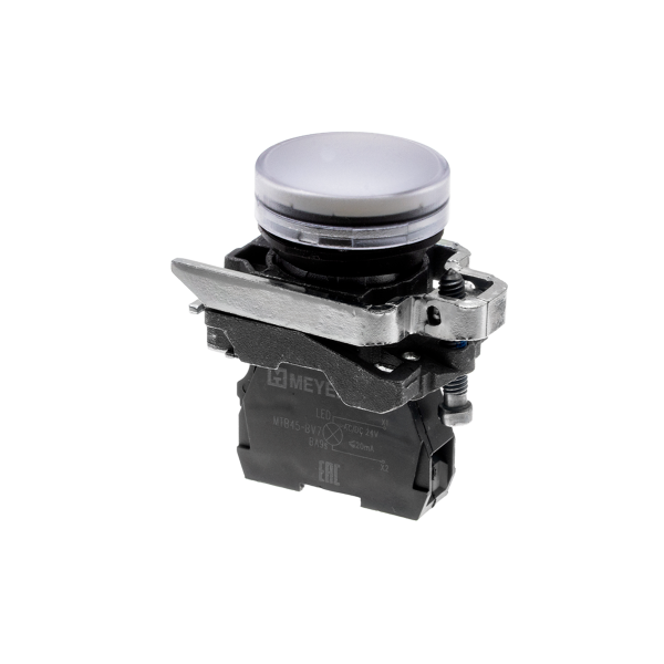 Лампа сигнальная белая, 24V AС/DC, IP65, металл MTB4-BV711