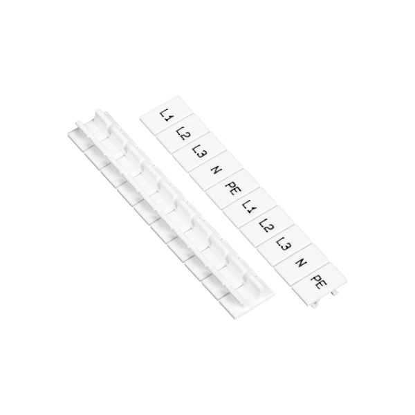 Маркировка клеммного ряда, ширина 6 мм (символы L1, L2, L3, N, PE) (уп. 100 шт.) MTU-4ML