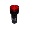 Зуммер с подсветкой, 80дБ, красный, 24V AС/DC, IP65, пластик MT22-SM24E