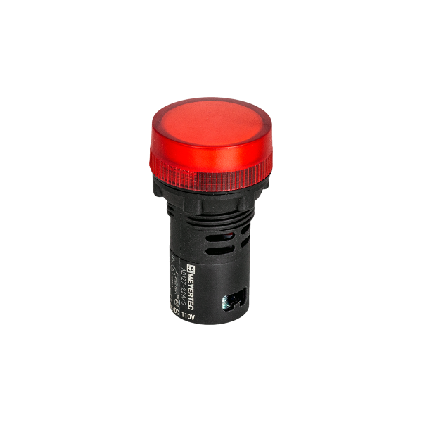 Сигнальная LED лампа, красный, 110V AC/DC IP65 MT22-SA24