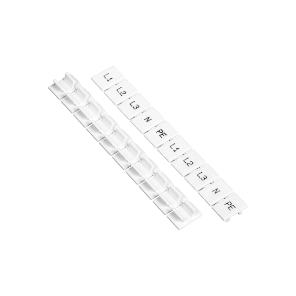Маркировка клеммного ряда, ширина 8 мм (символы L1, L2, L3, N, PE) (уп. 100 шт.) MTU-6ML