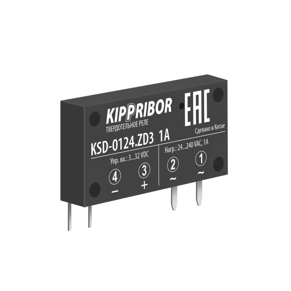 Реле твердотельное 1-ф, тип KSD, 2А KSD-0244.ZD3