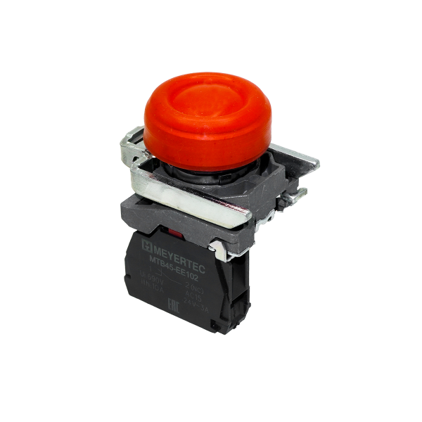 Кнопка красная в кожухе, 1NС, IP66, металл MTB4-BP42